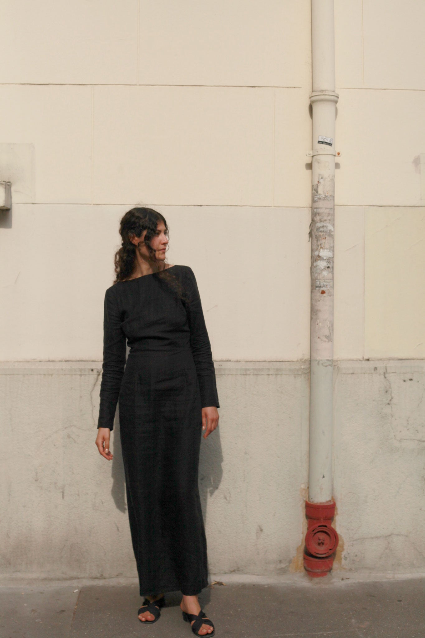 The Calila Dress in Noire